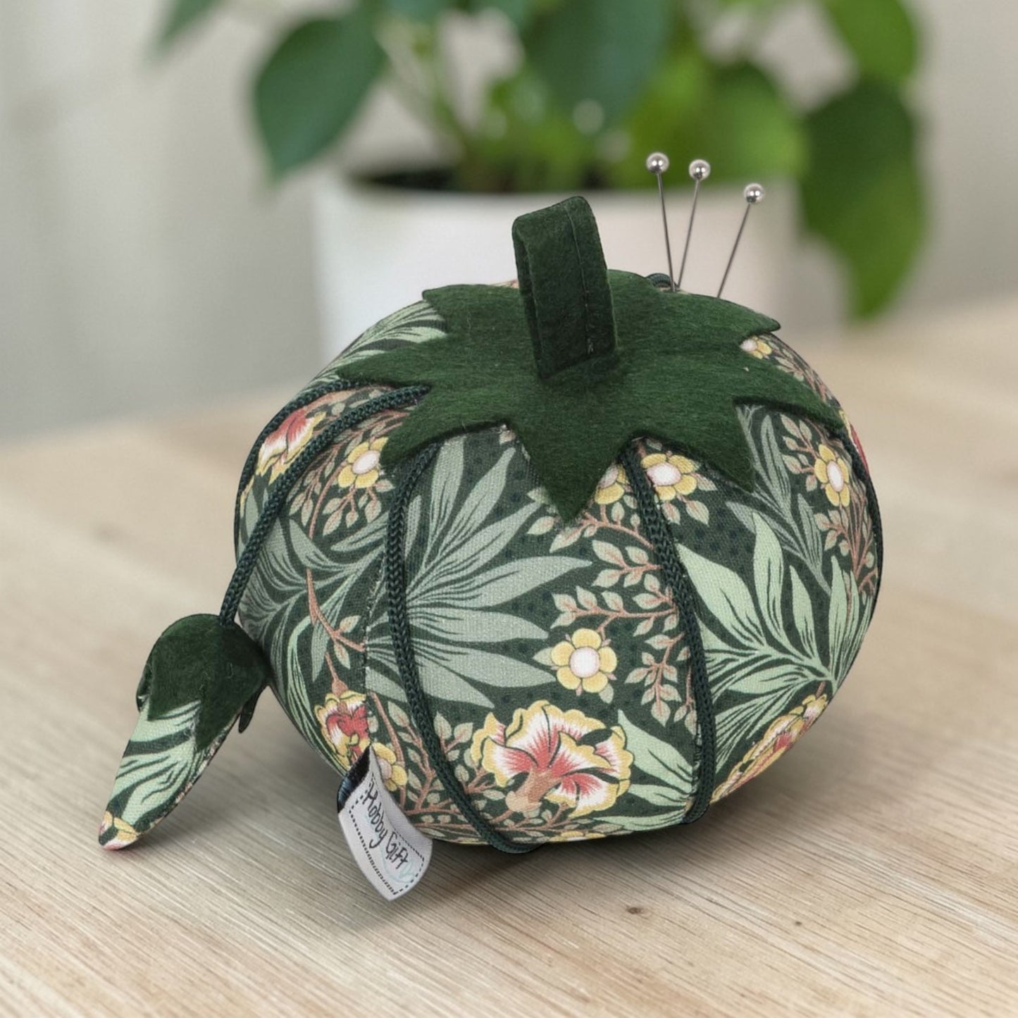 Morris Green Tomato Pincushion Floral Sewing Pin Cushion