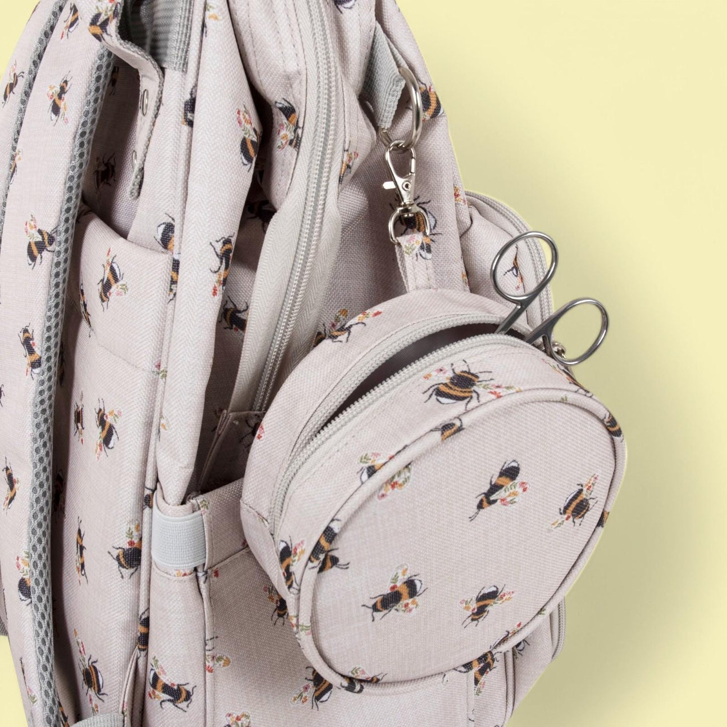 Craft Storage Backpack Bee Design  Lots of Pockets. Ideal for Sewing, Knitting and Crafts