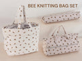 Bee Design Knitting Bag Set: Cotton Craft & Needle Cases