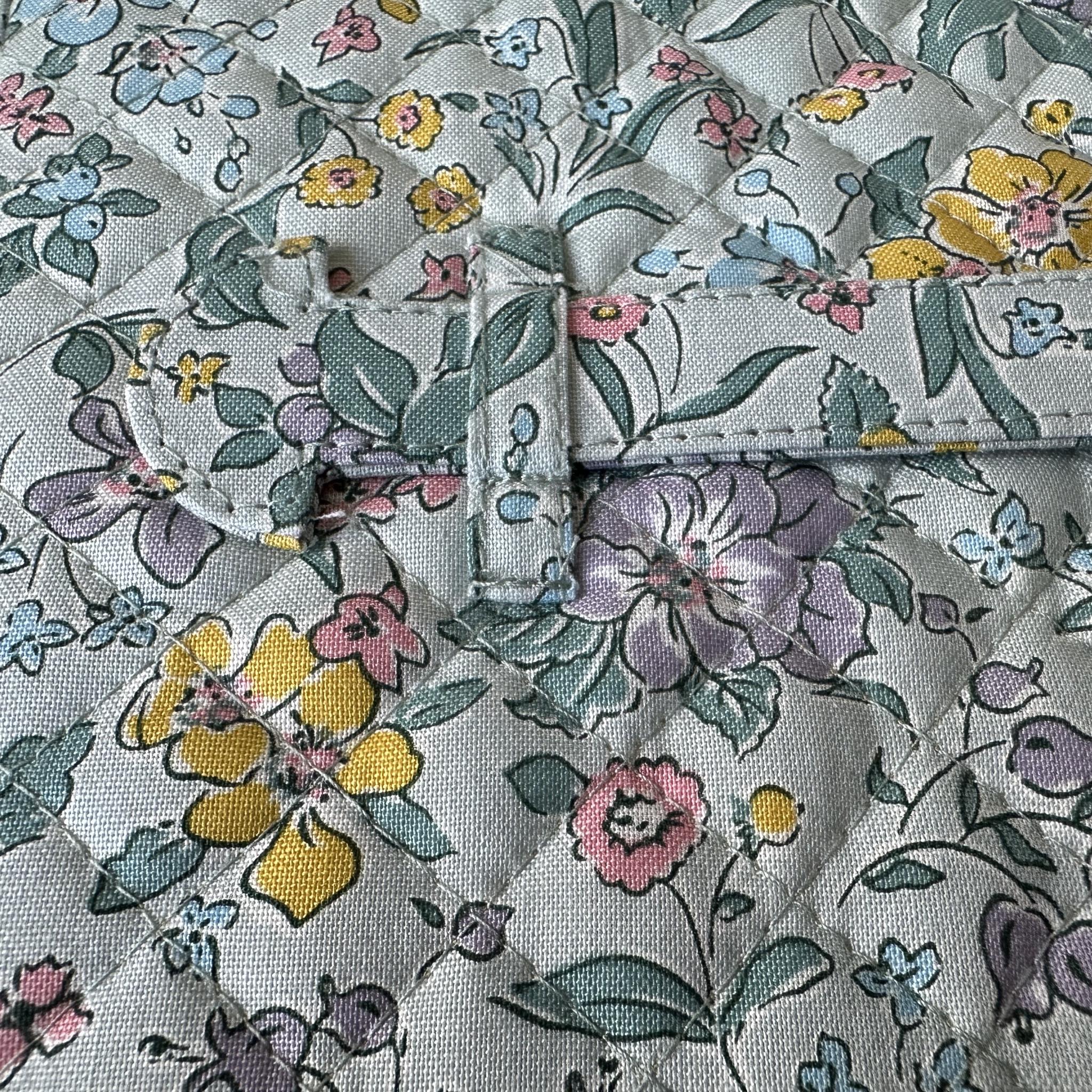Pretty Liberty Sewing Box in Pale Blue, Yellow & Lilac Liberty Floral Cotton Print