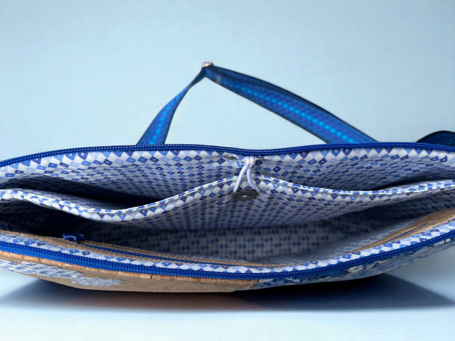 Liberty Laptop Bag with Shoulder Strap. Cork & Liberty Cotton Design. Padded