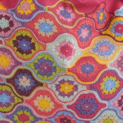 Knitting & Crochet Drawstring Bag – Mystical Lanterns by Emma Ball. Cotton Project Bag