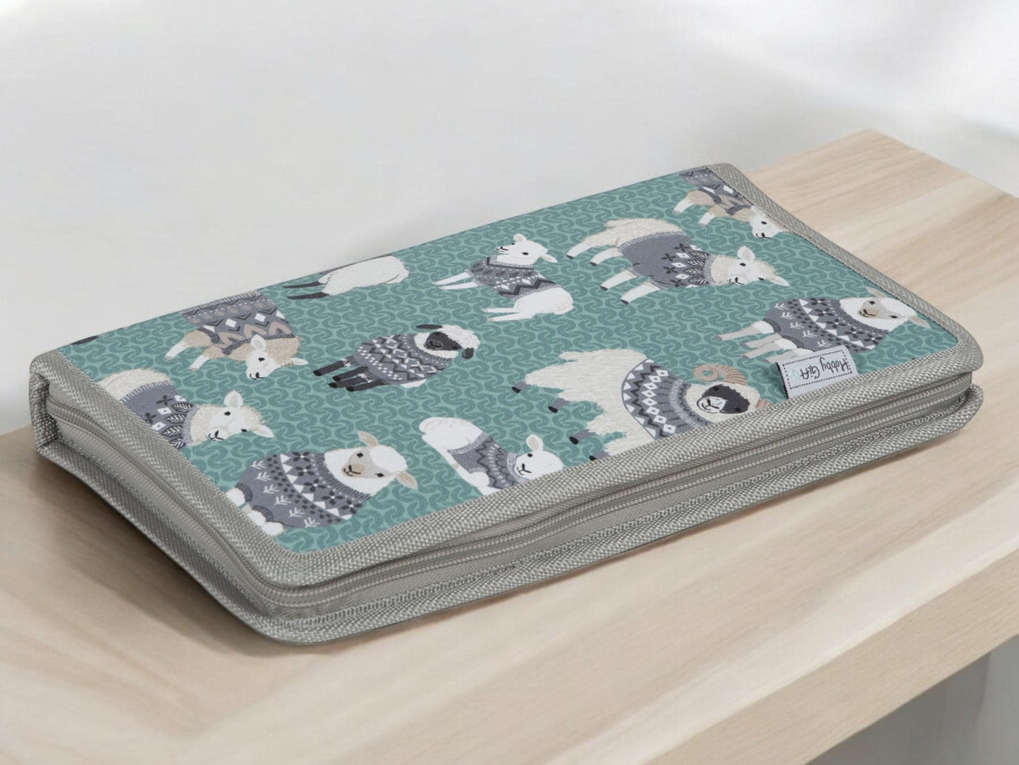 KNITTING STORAGE SET: Knitting Bag & Interchangeable Needle Case. Woolly Pully Design
