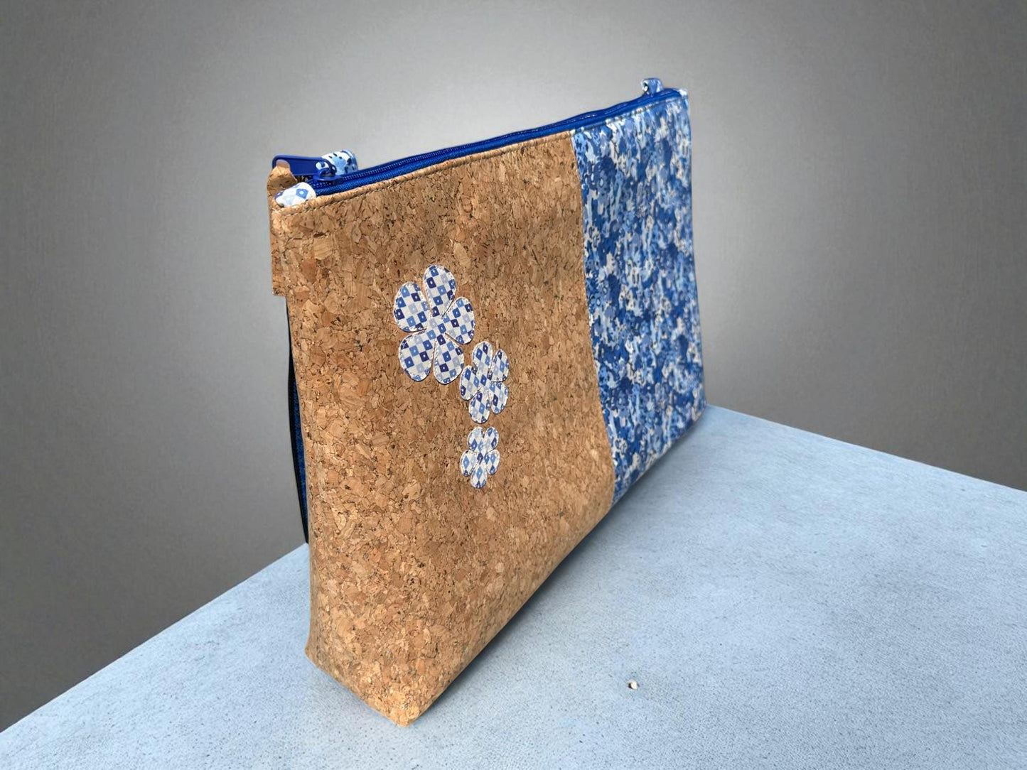 Liberty Laptop Bag with Shoulder Strap. Cork & Liberty Cotton Design. Padded