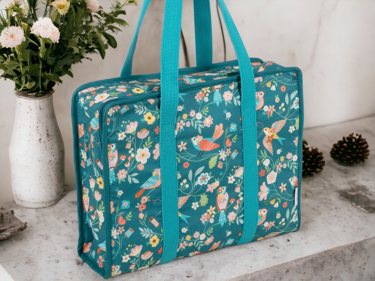 BIRD AVIARY CRAFT SET: Project Craft Bag, Project Pouch, Needle Case & Handy Tape Measure