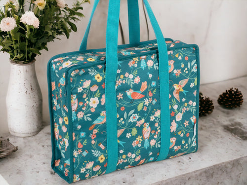 BIRD AVIARY CRAFT SET: Project Craft Bag, Project Pouch, Needle Case & Handy Tape Measure