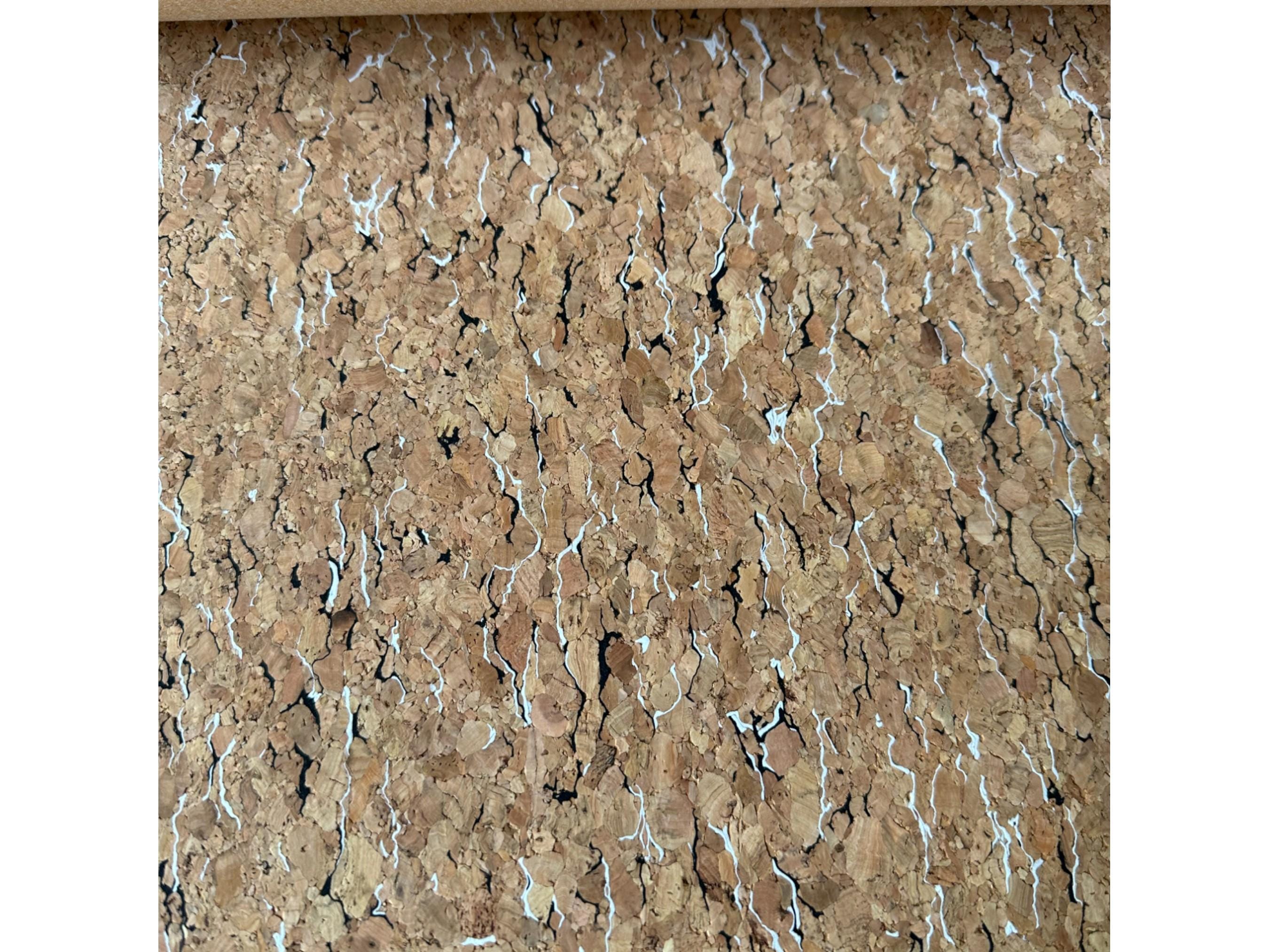CORK FABRIC Black & White Fleck. Sold by 1/2m Roll ***Multibuy Discounts***