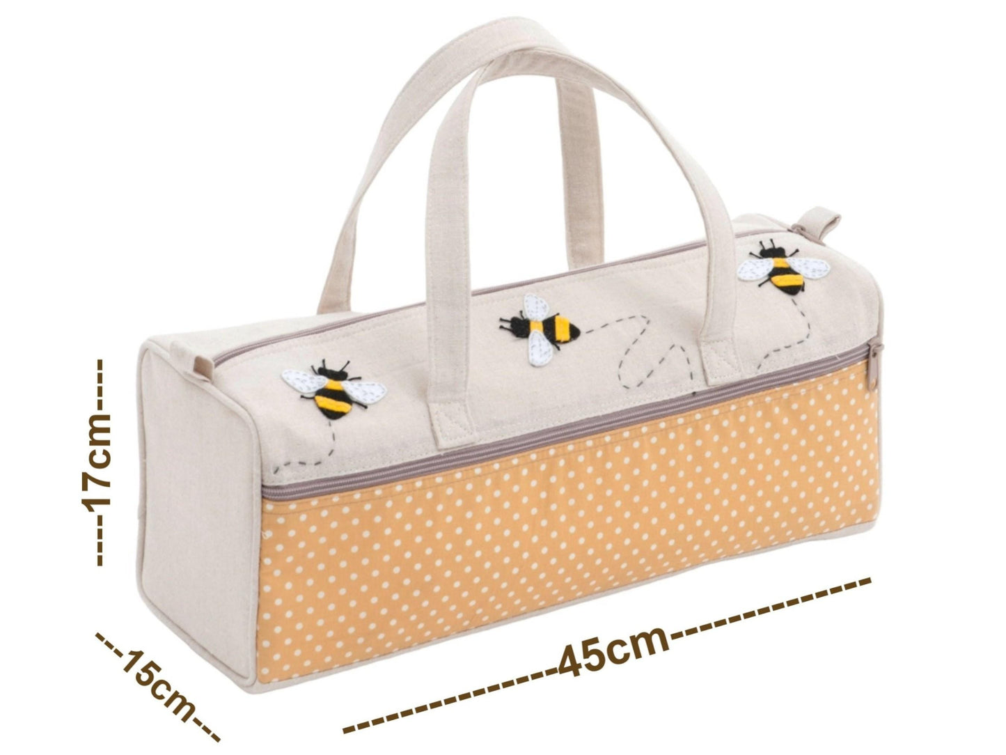 Bee Knitting Bag – Yarn Storage Tote with Wool Dispenser