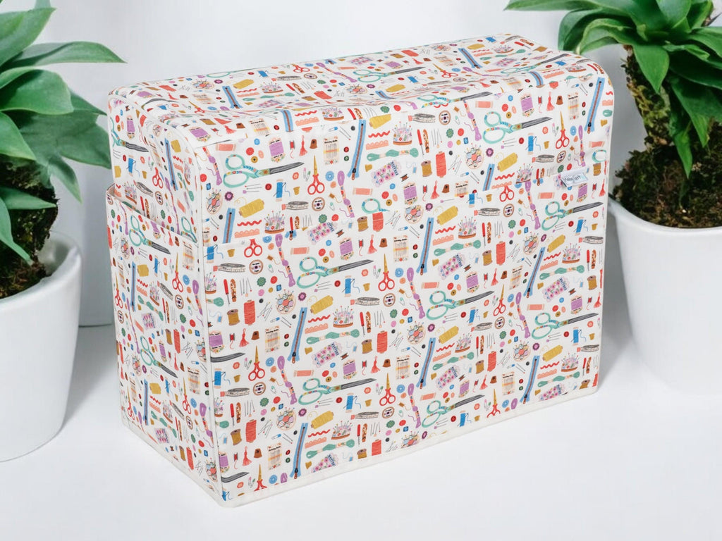 SEWING MACHINE COVER Haby Notions Fabric with Pockets