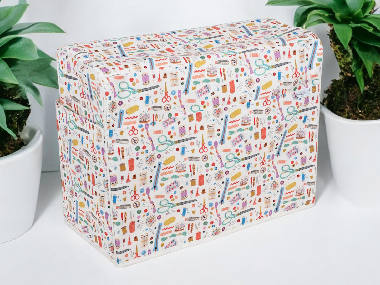 SEWING MACHINE COVER Haby Notions Fabric with Pockets