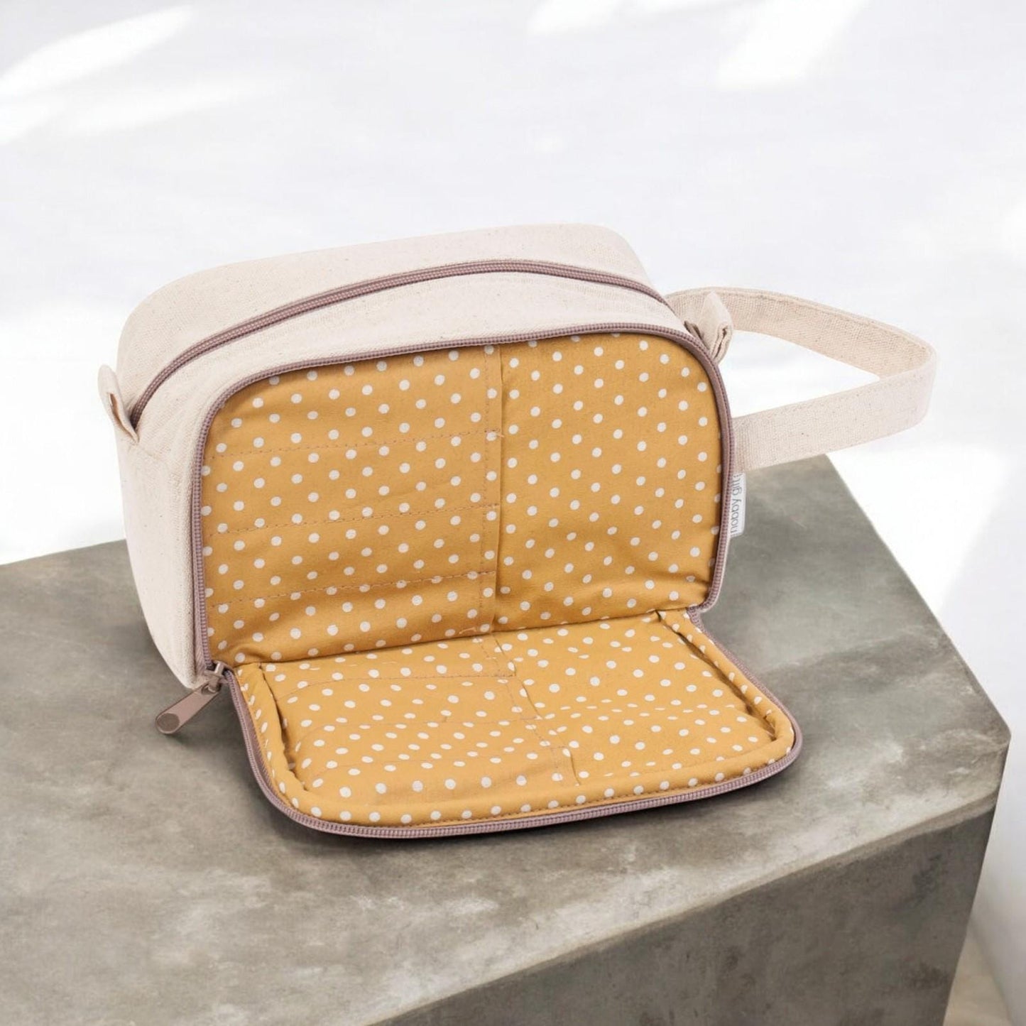 Crochet Bag Applique Bee Design with Crochet Hook Storage