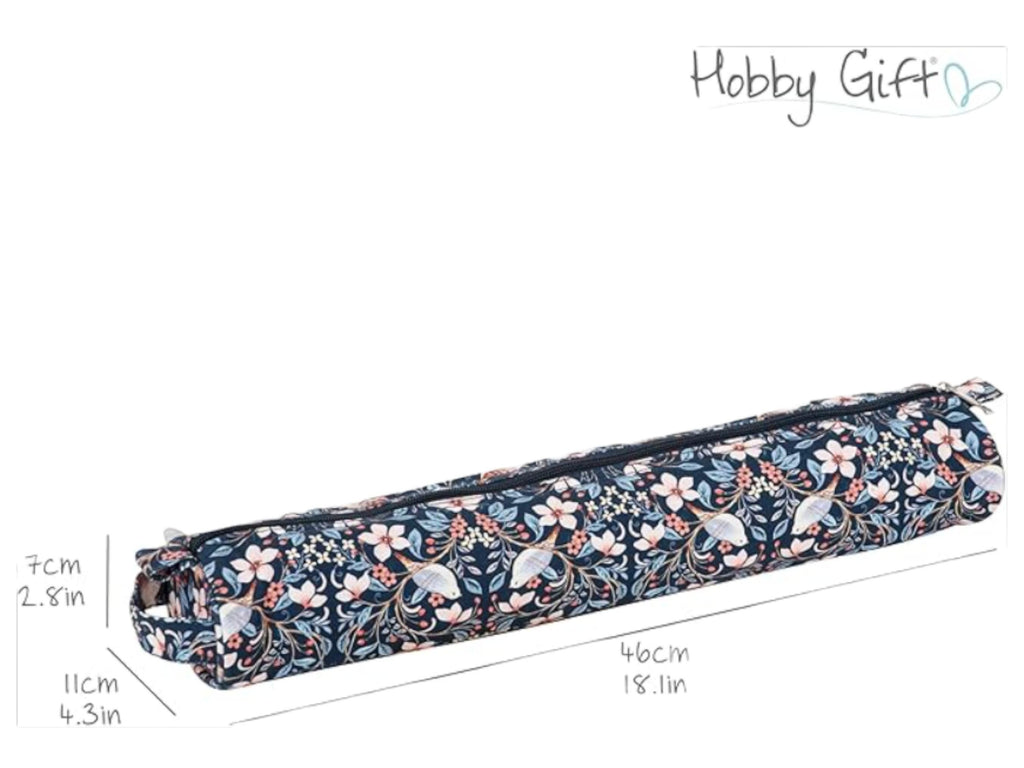 Long Knitting Pin Case - Blossom Birds Design
