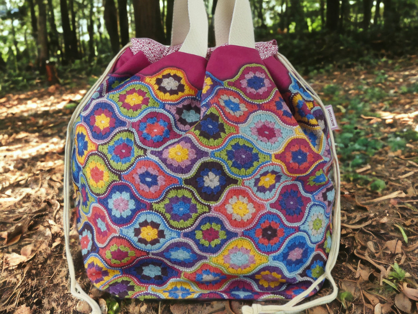 Mystical Lanterns Bucket Bag by Emma Ball – Knitting Project Tote, Craft, Beach, Overnight Bag