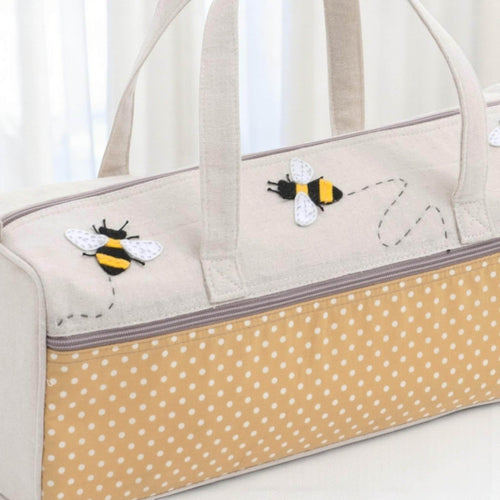 Bee Knitting Bag – Yarn Storage Tote with Wool Dispenser
