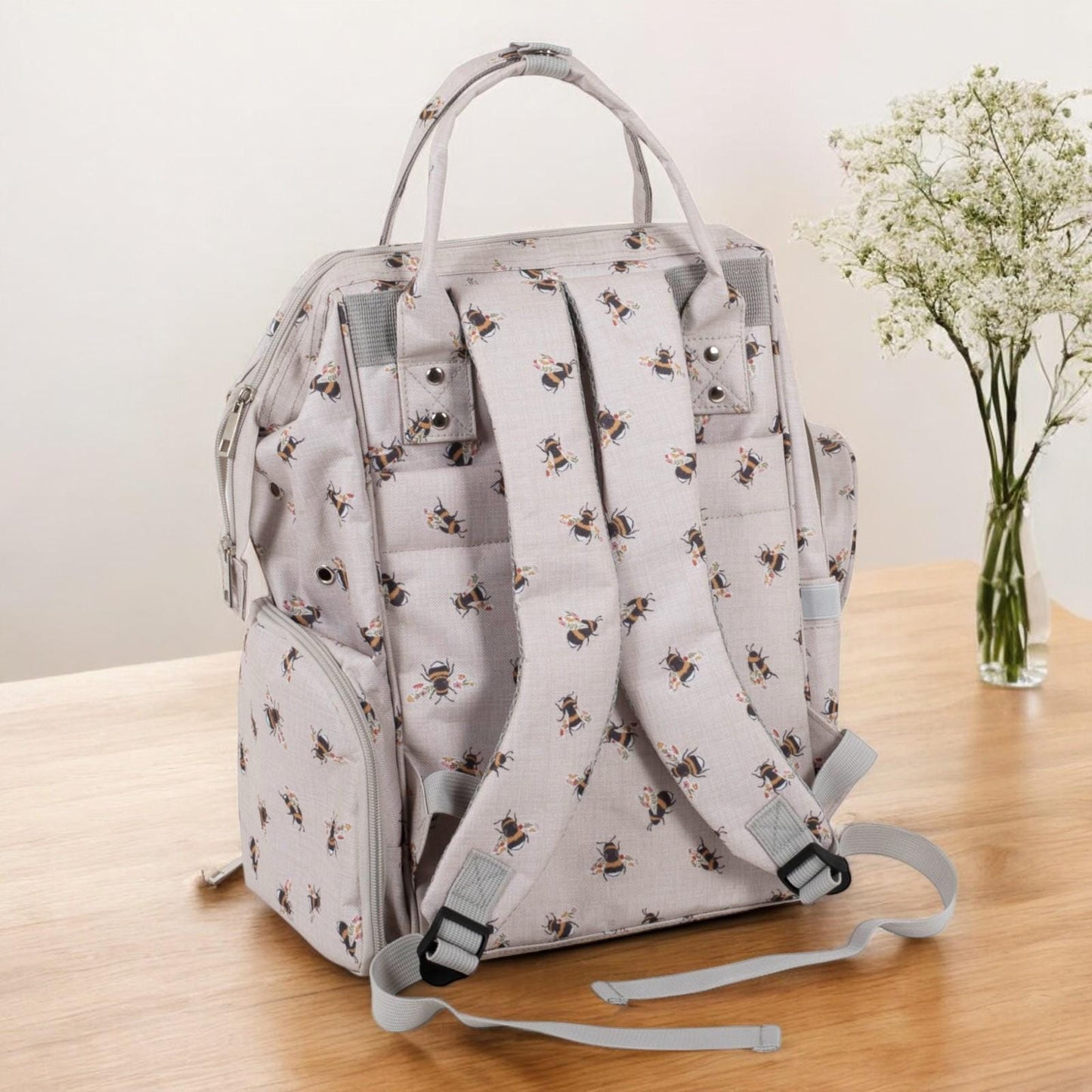 Craft Storage Backpack Bee Design  Lots of Pockets. Ideal for Sewing, Knitting and Crafts