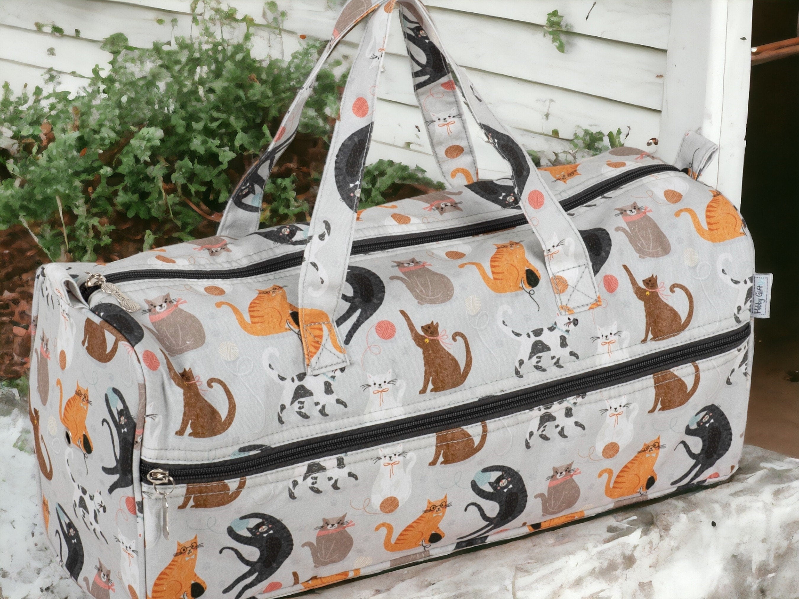 Cats Sewing Basket Set, Knitting Bag and Sewing Kit