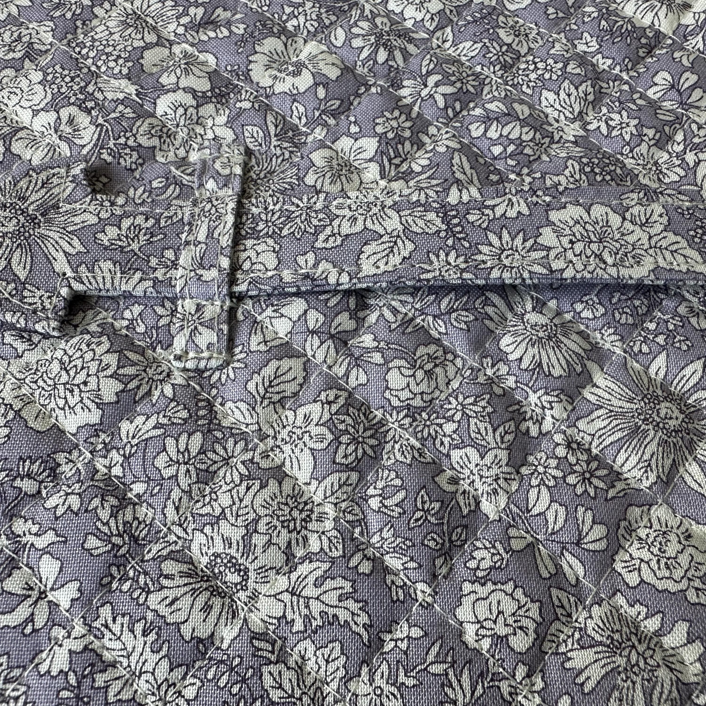 Liberty Sewing Box in Lilac & White Floral Cotton Print with Optional Sewing Kit Available
