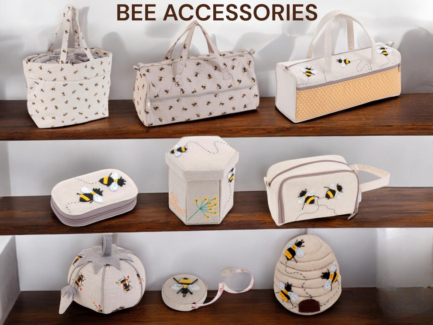 BEE HIVE DRAWSTRING Bag. Ideal for Crafts, Knitting & Sewing. Super Quality