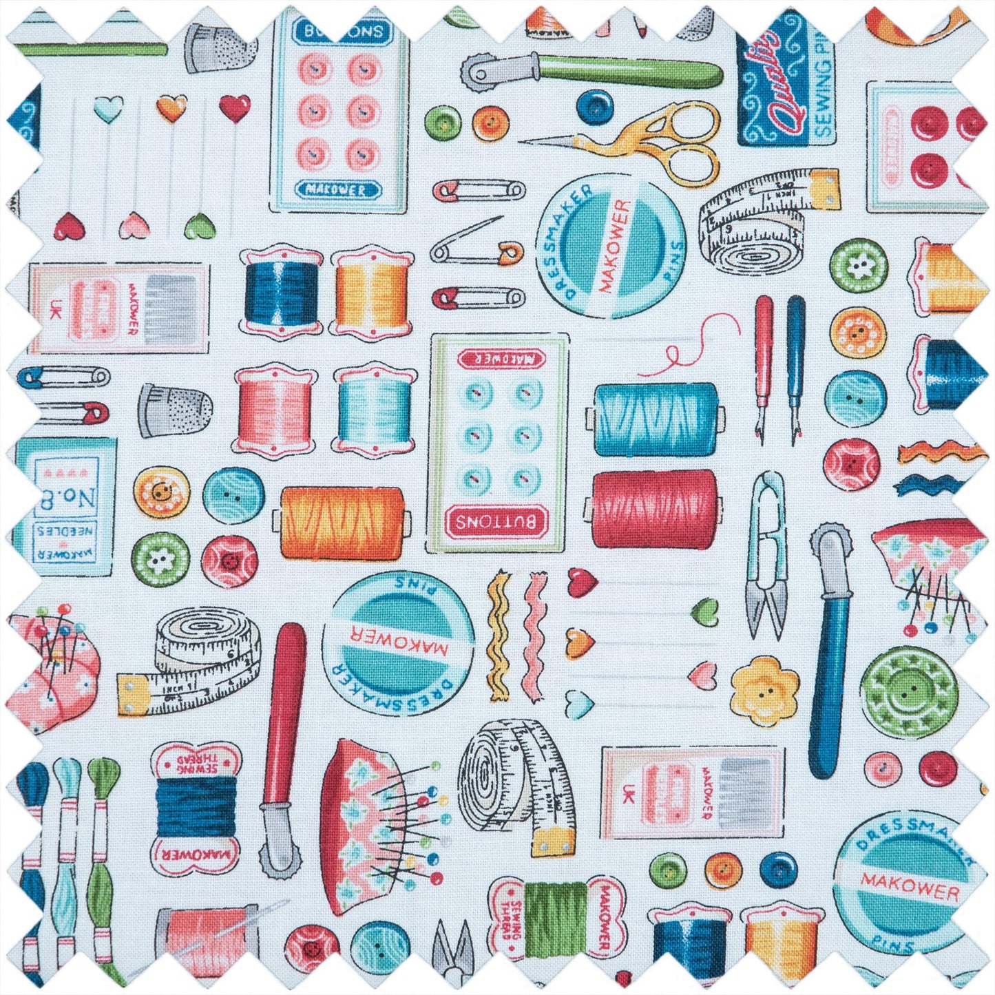 EMBROIDERY SCISSORS in a CASE 'Notions' Design Fabric Case