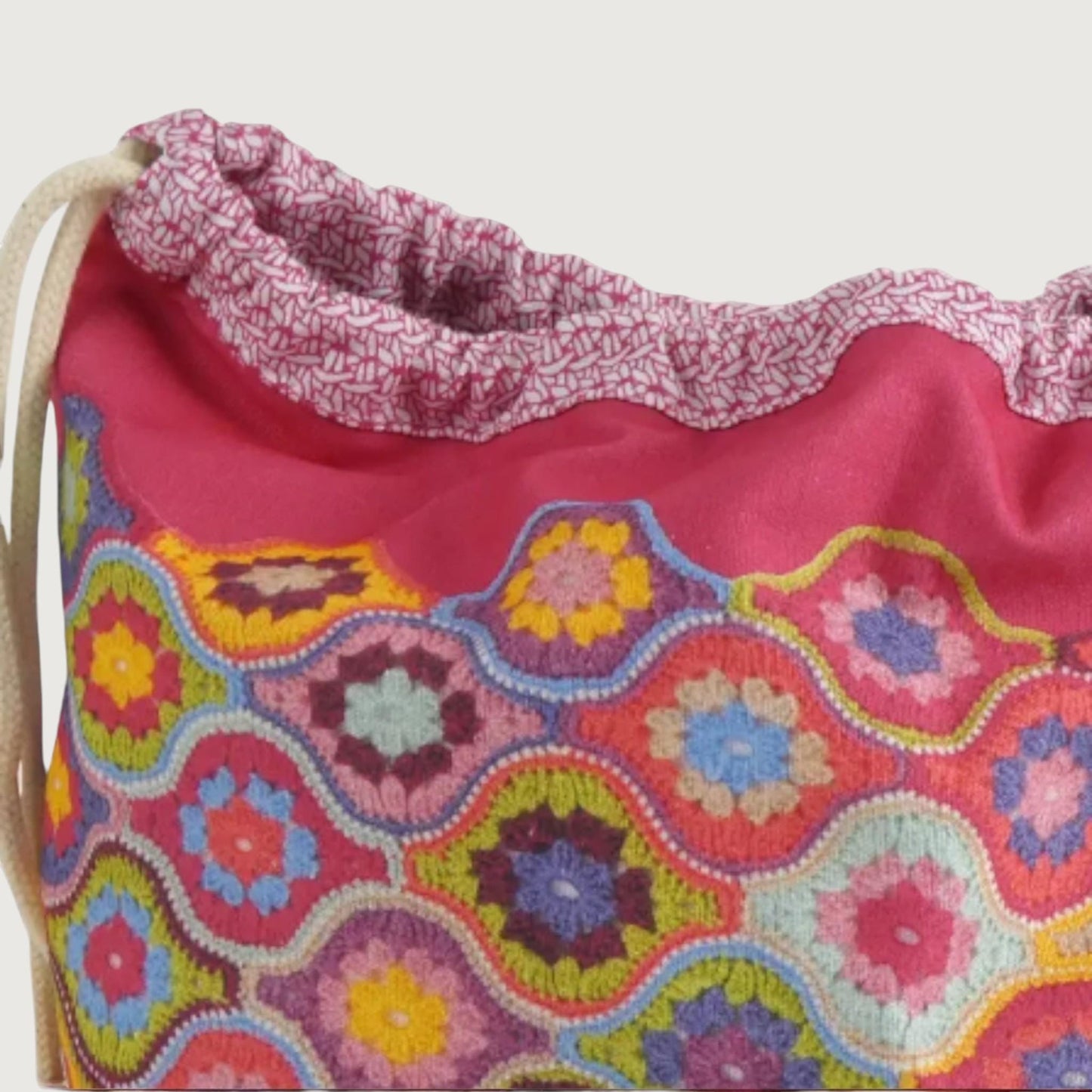 Knitting & Crochet Drawstring Bag – Mystical Lanterns by Emma Ball. Cotton Project Bag