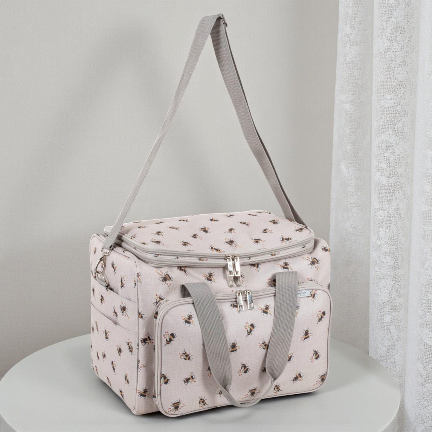 Bee Knitting & Craft Tote Organiser Bee Design Sturdy Bag with Lots of Compartments