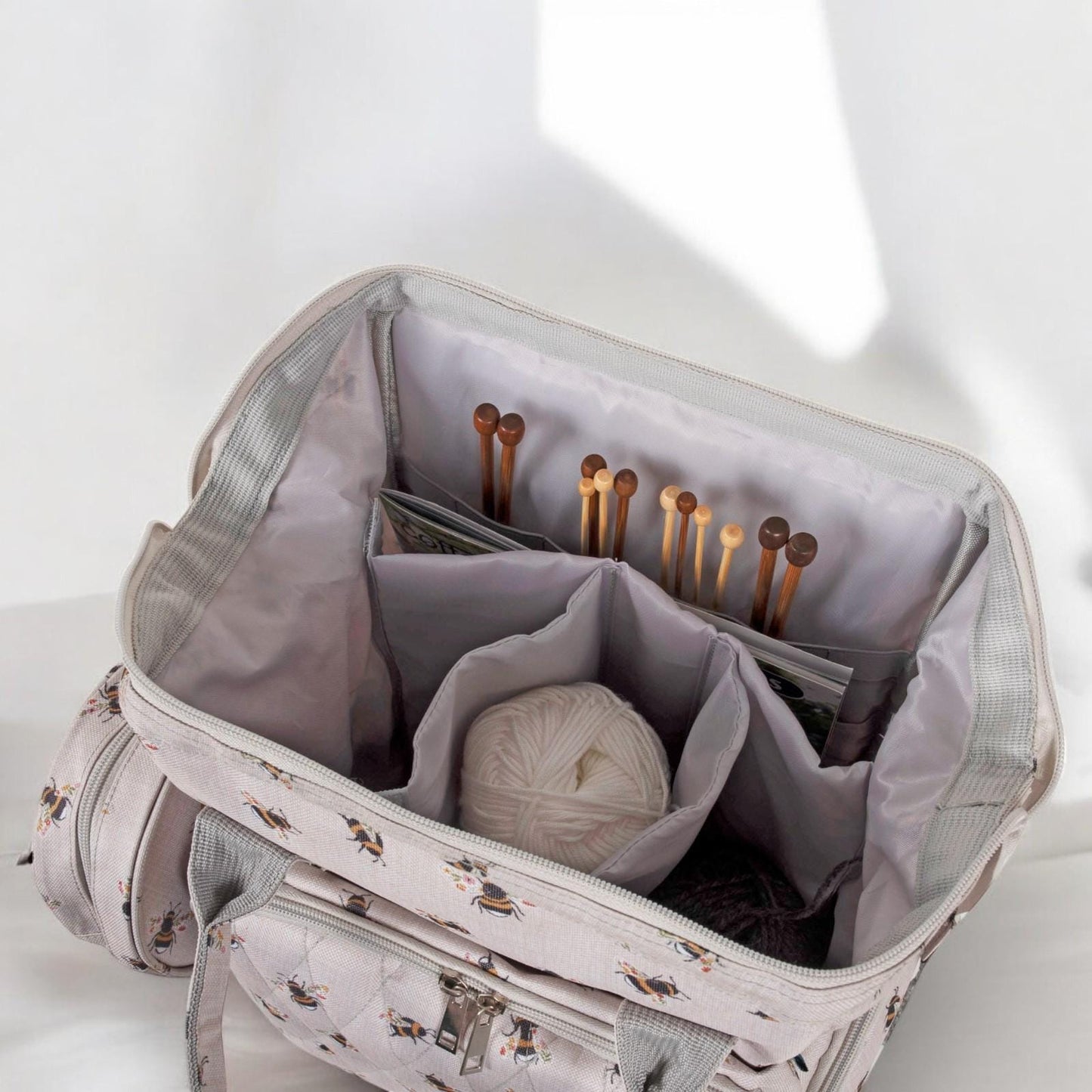 Craft Storage Backpack Bee Design  Lots of Pockets. Ideal for Sewing, Knitting and Crafts
