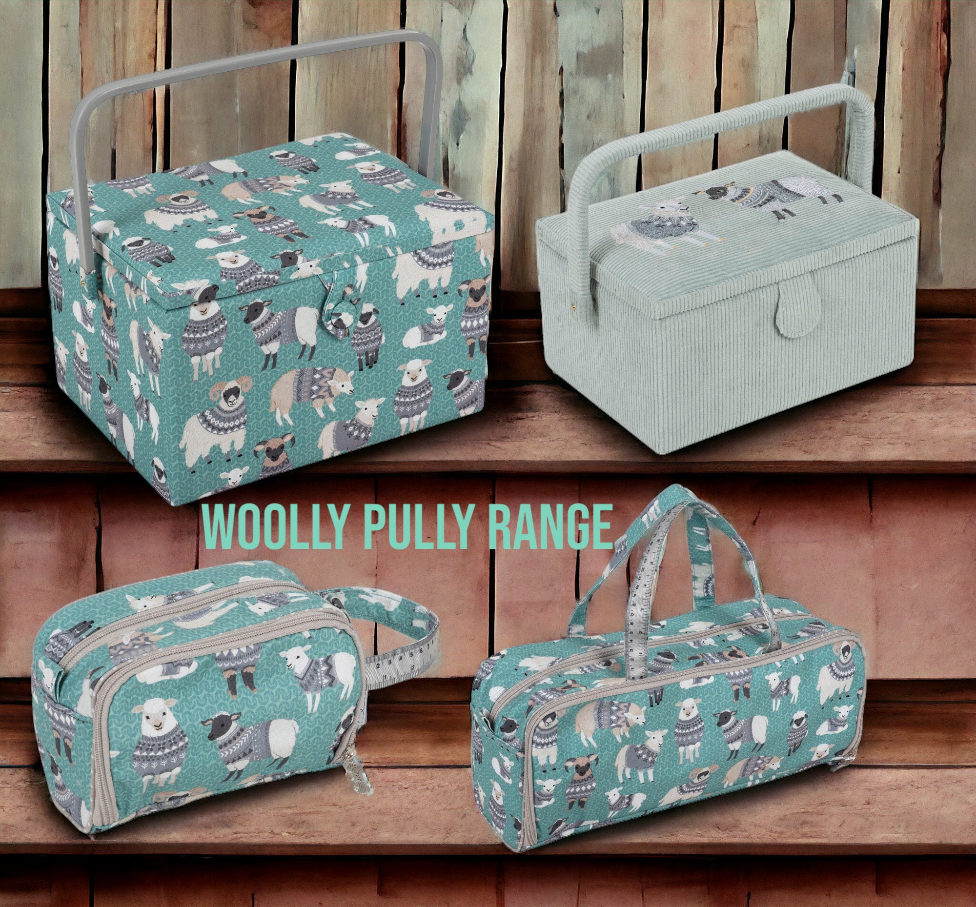 Sheep Knitting Bag with Front Pocket Needle Storage for Pins up to 40cm