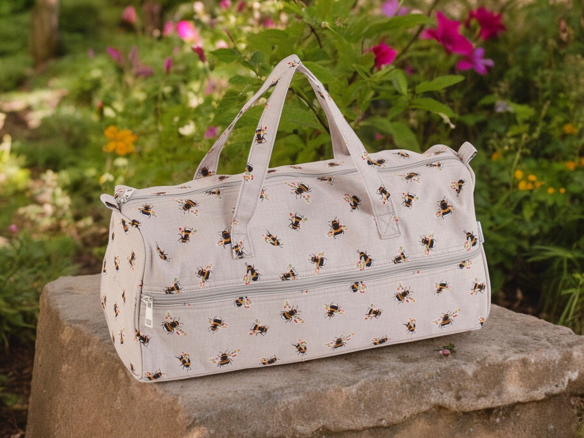Bee Design Knitting Bag Set: Cotton Craft & Needle Cases
