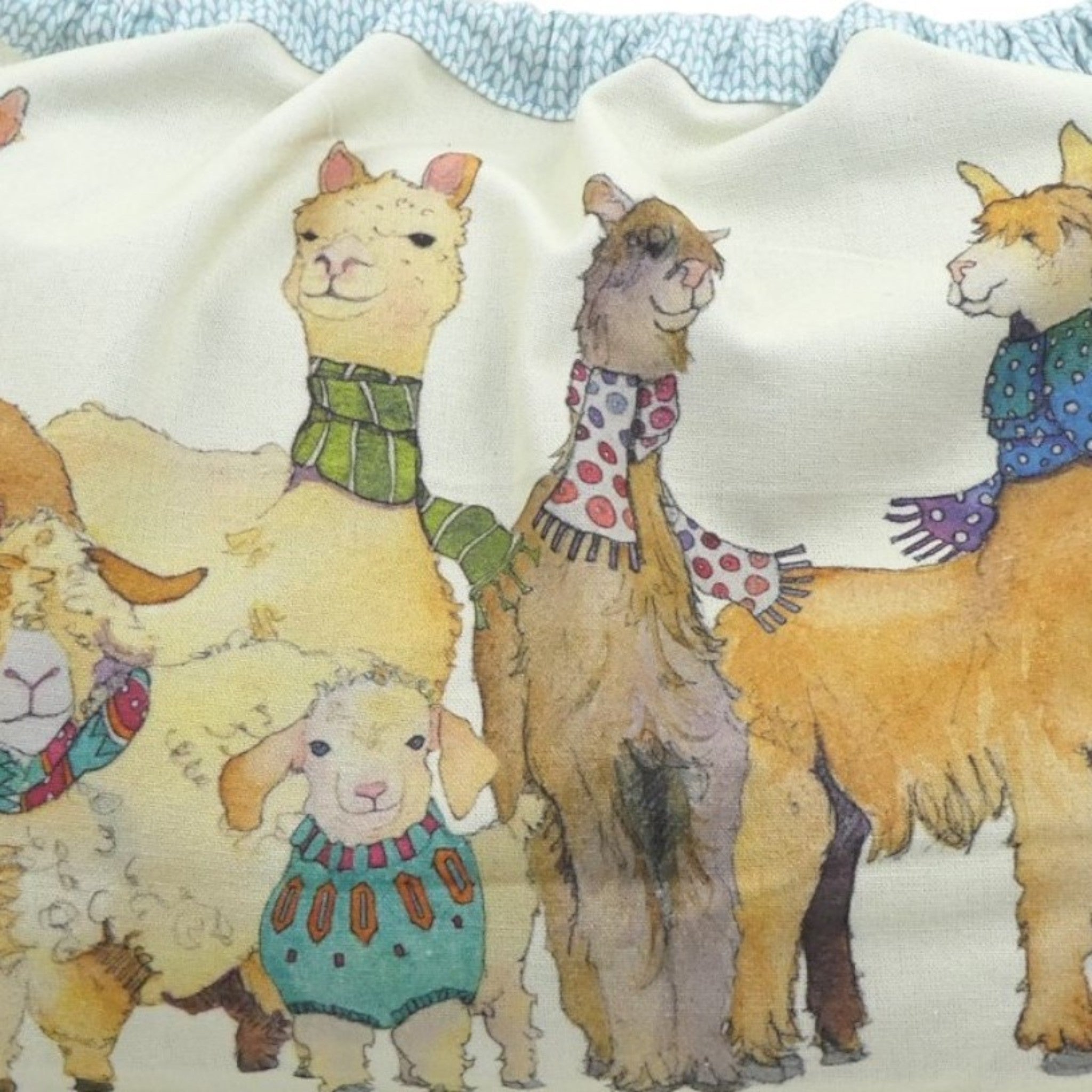 Emma Ball Alpacas & Friends Drawstring Bag. Knitting and Crochet Project and Yarn Storage