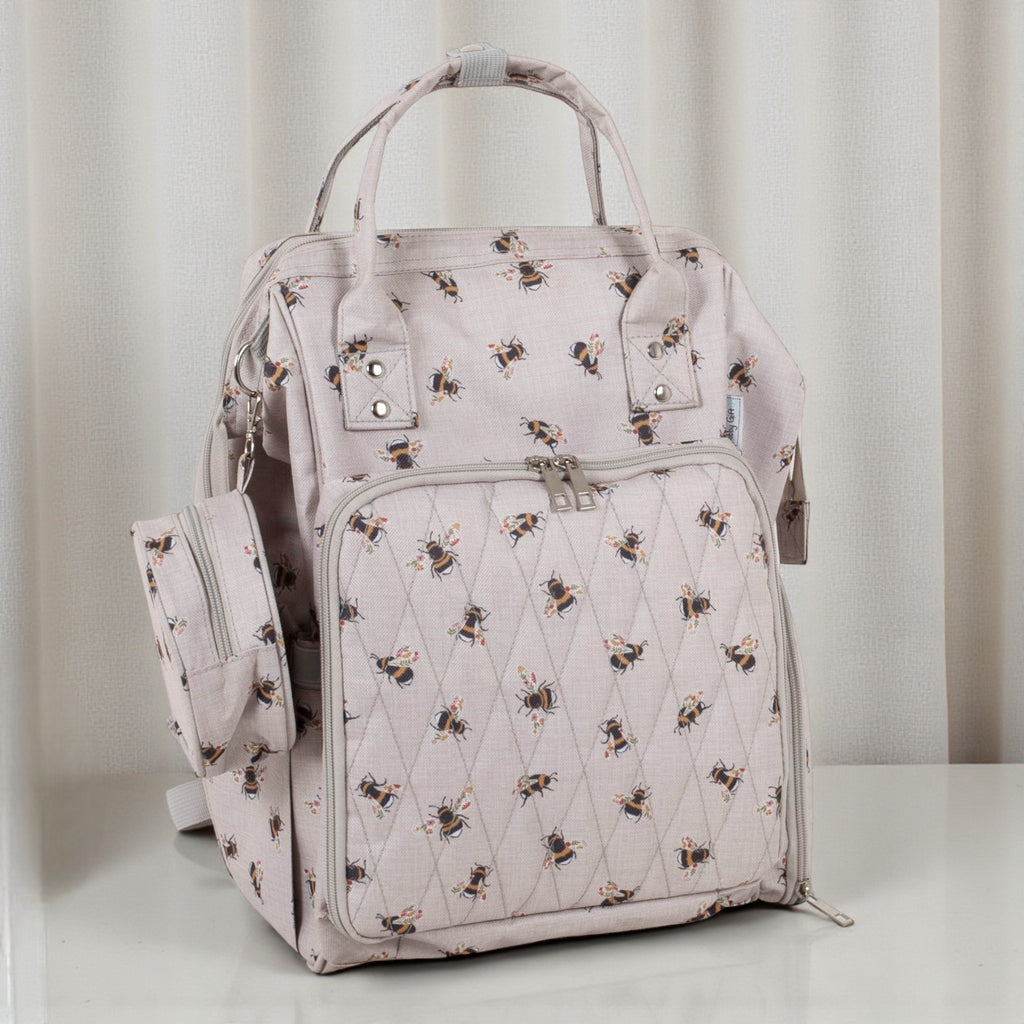 Craft Storage Backpack Bee Design  Lots of Pockets. Ideal for Sewing, Knitting and Crafts