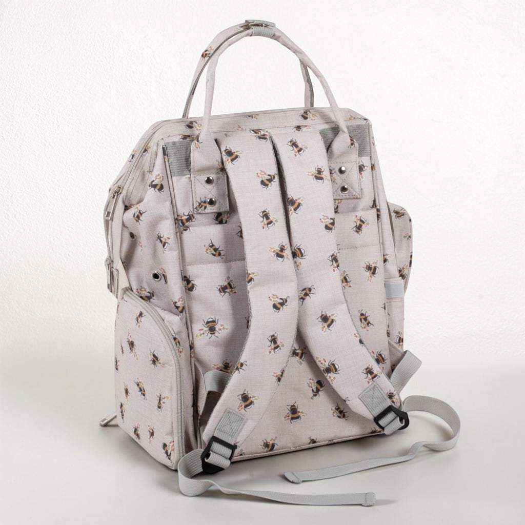 Craft Storage Backpack Bee Design  Lots of Pockets. Ideal for Sewing, Knitting and Crafts