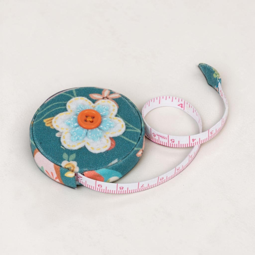 Fabric Tape Measure: Bird Aviary Design, Handbag Size, Applique Detail