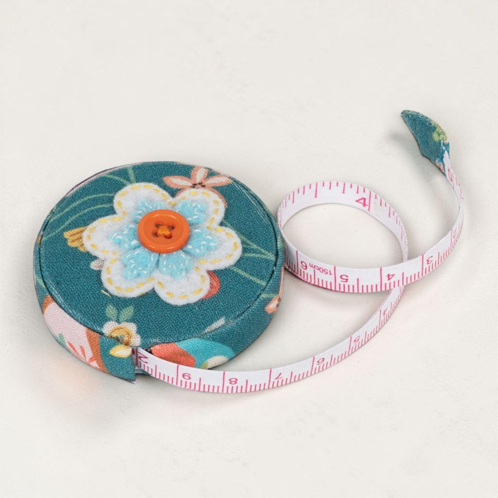 Fabric Tape Measure: Bird Aviary Design, Handbag Size, Applique Detail