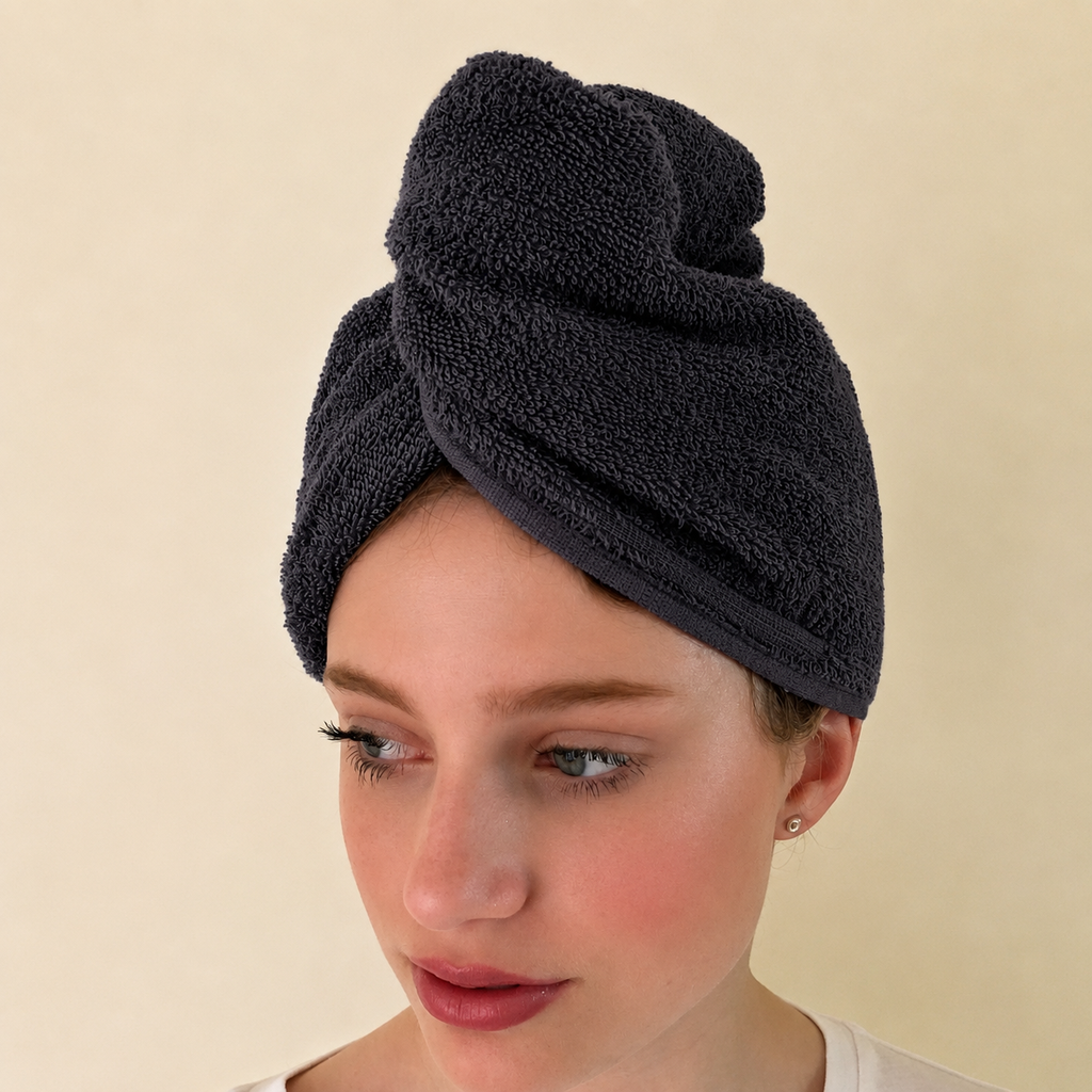 Turbietastic Luxury Cotton Hair Towel Wrap: 500gsm Thick Absorbent Turbie Towel