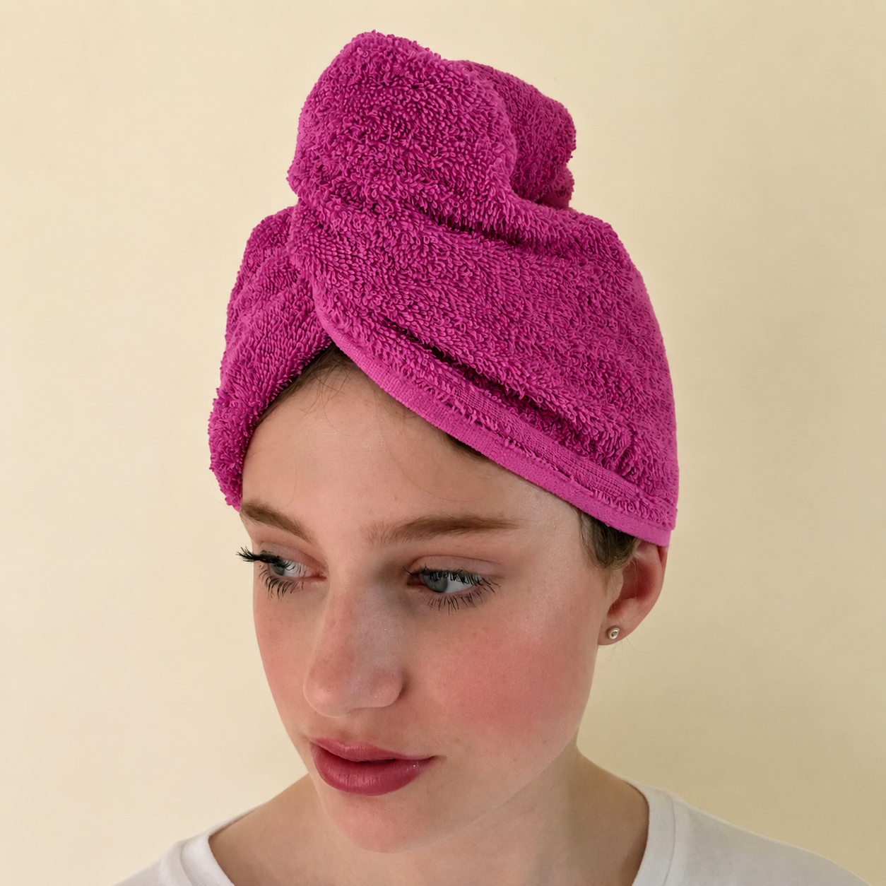 Turbietastic Luxury Cotton Hair Towel Wrap: 500gsm Thick Absorbent Turbie Towel