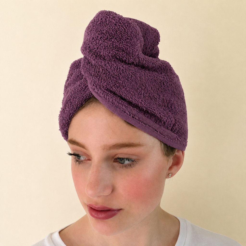 Turbietastic Luxury Cotton Hair Towel Wrap: 500gsm Thick Absorbent Turbie Towel