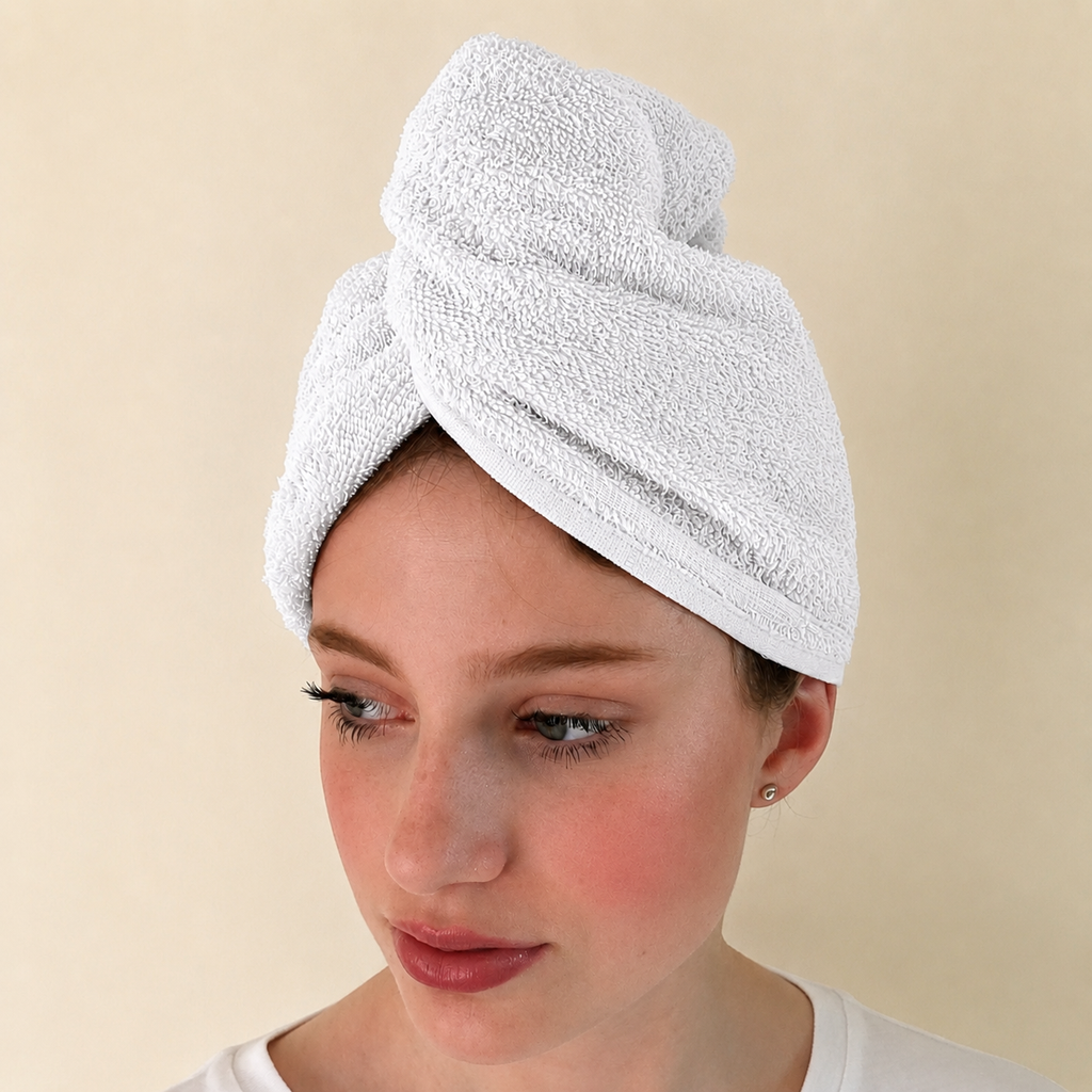 Turbietastic Luxury Cotton Hair Towel Wrap: 500gsm Thick Absorbent Turbie Towel