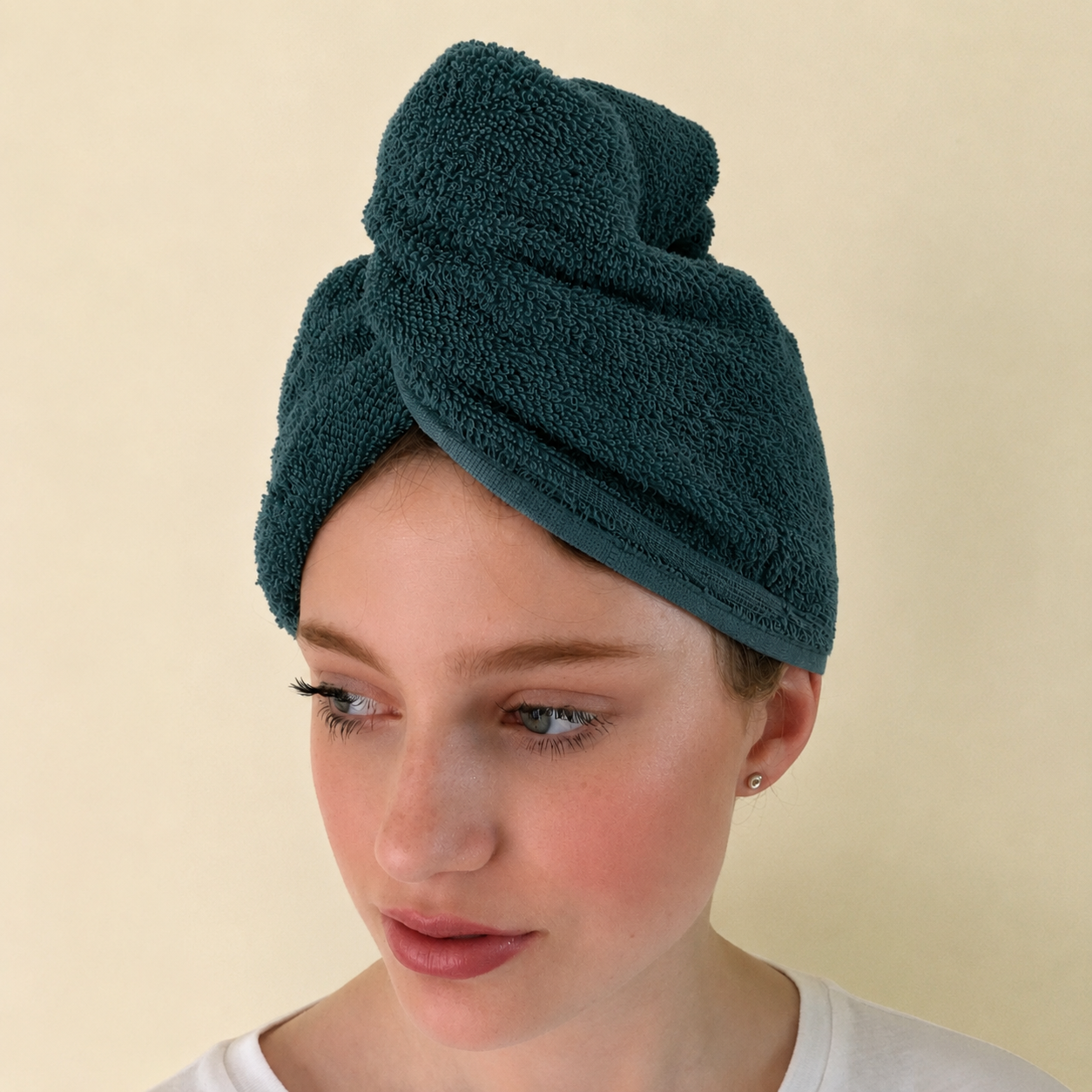 Turbietastic Luxury Cotton Hair Towel Wrap: 500gsm Thick Absorbent Turbie Towel
