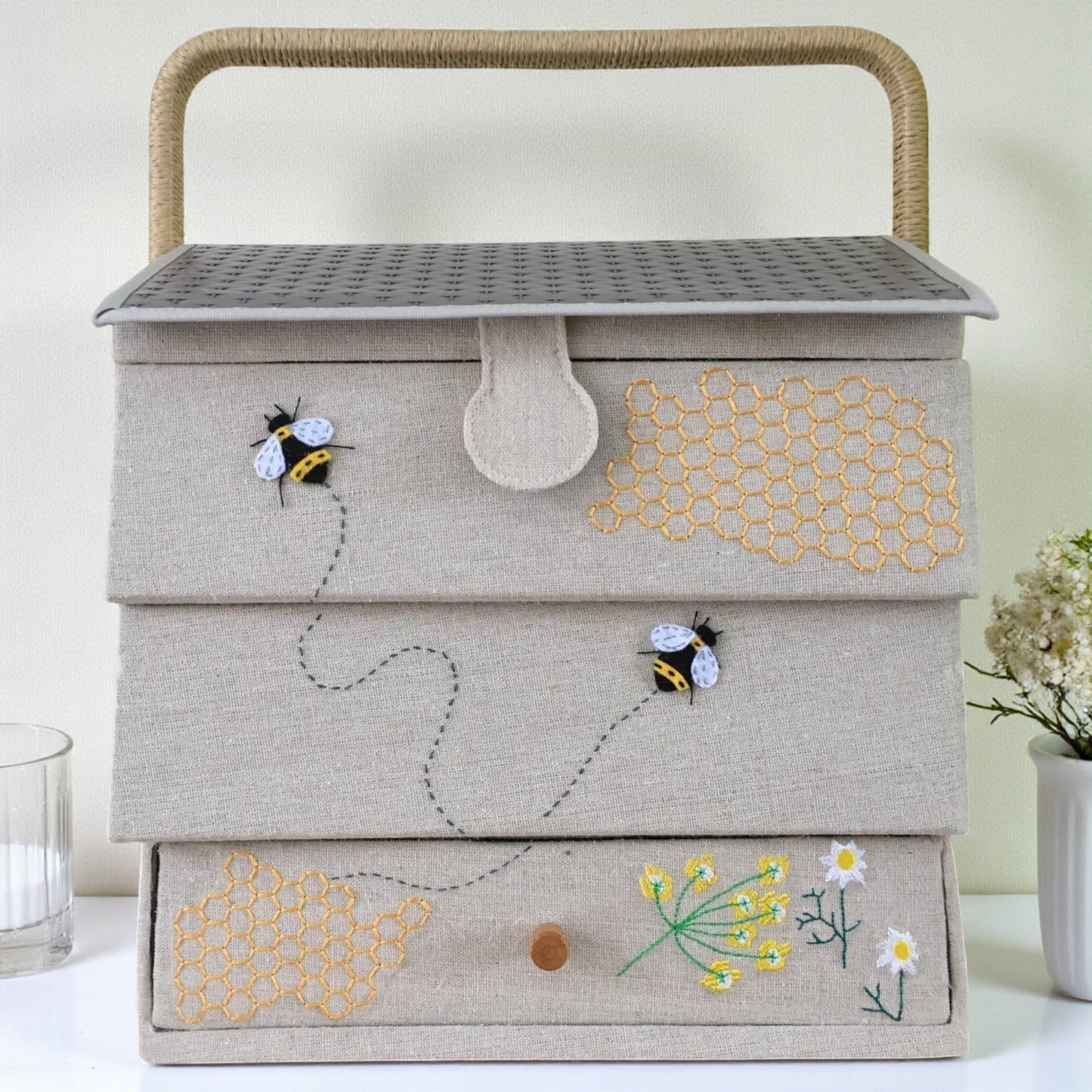 HIVE SEWING BASKET  Design Large Size