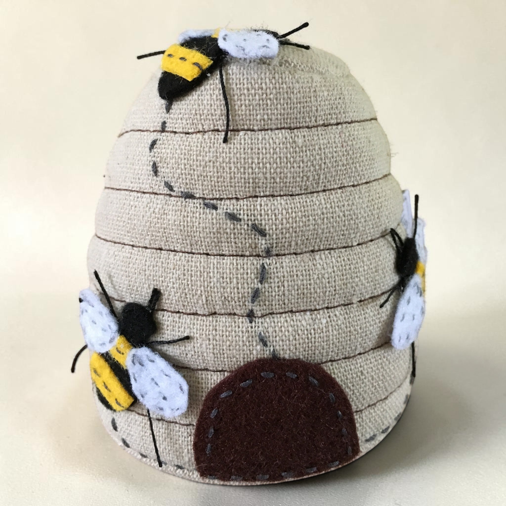 Large Bee Hive Sewing Basket & Pin Cushion Set