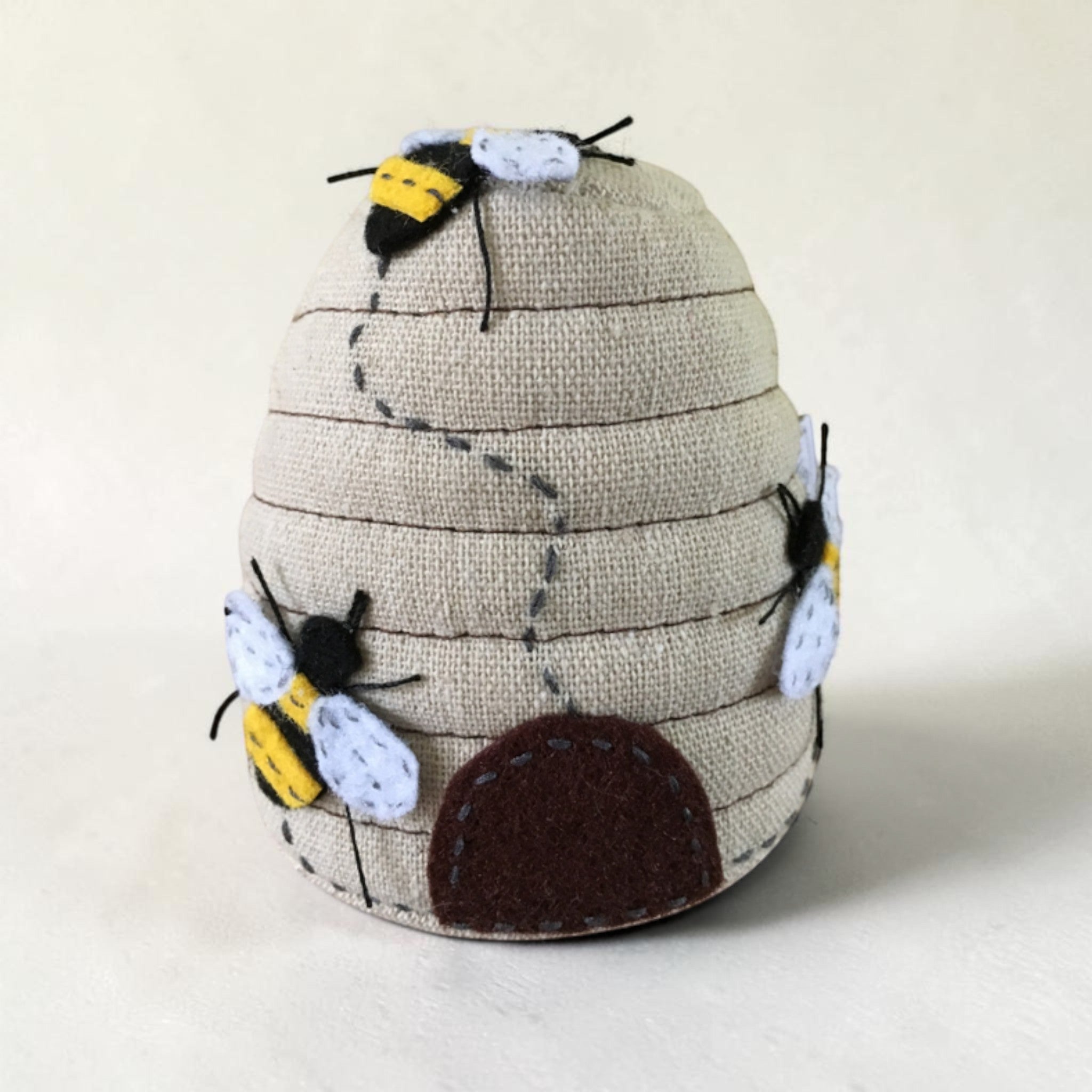 Large Bee Hive Sewing Basket & Pin Cushion Set