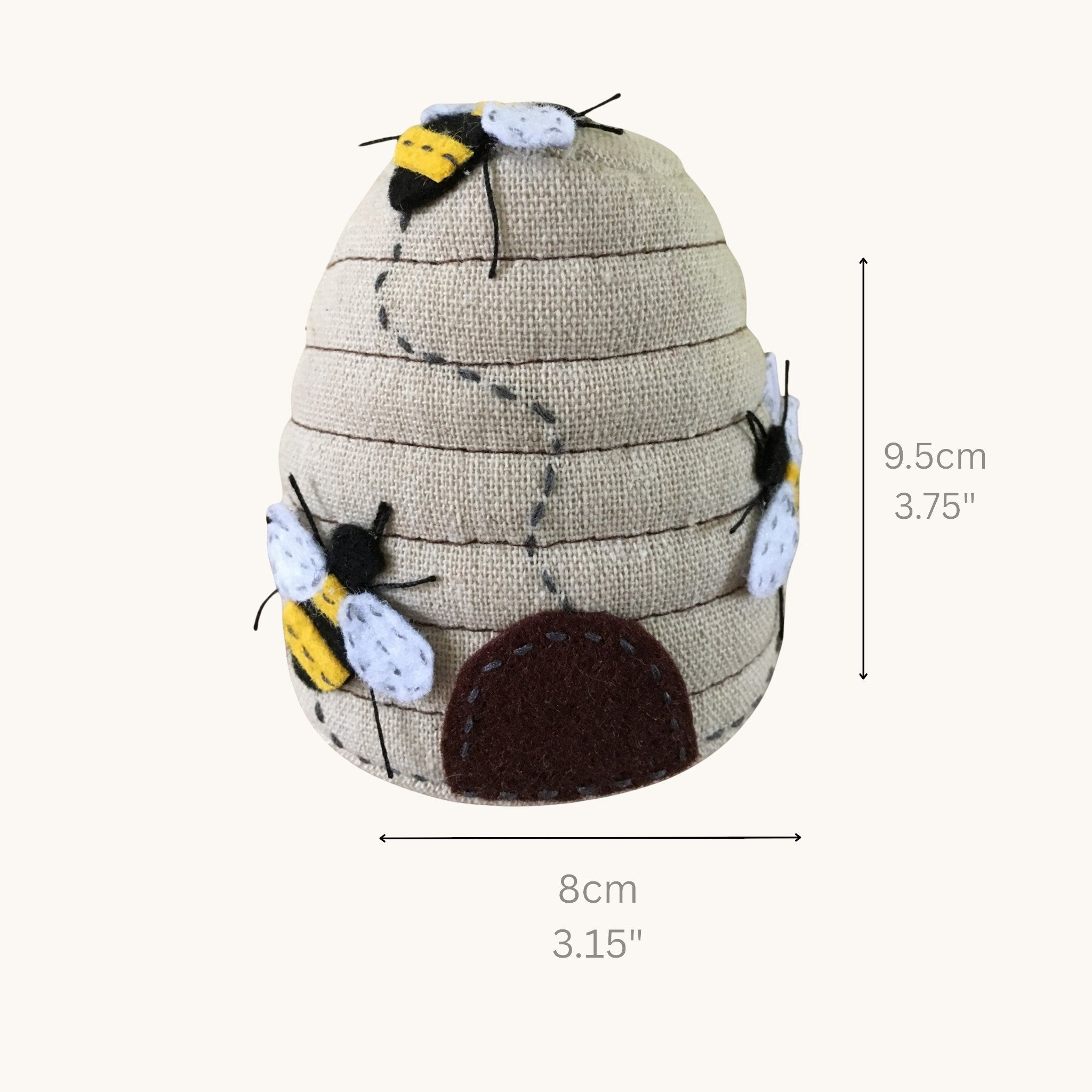 Large Bee Hive Sewing Basket & Pin Cushion Set