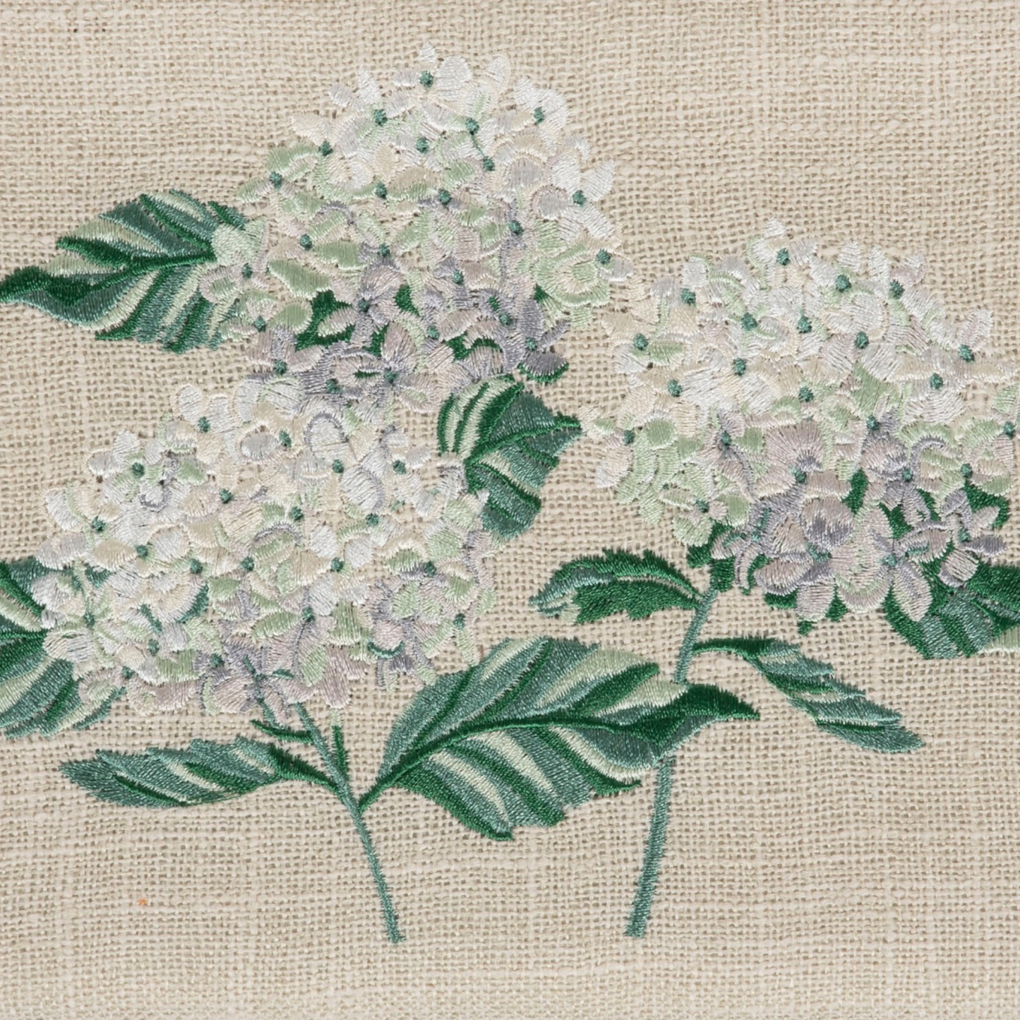 Sewing Basket Hydrangea Design with Embroidered Lid  and optional Sewing Kit