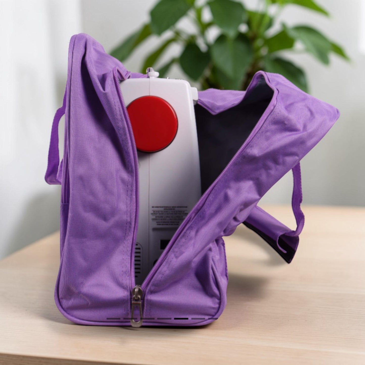 Lilac Sewing Machine Carry Case Bag – Padded Storage with Front Pocket – Heavy Duty Polyester
