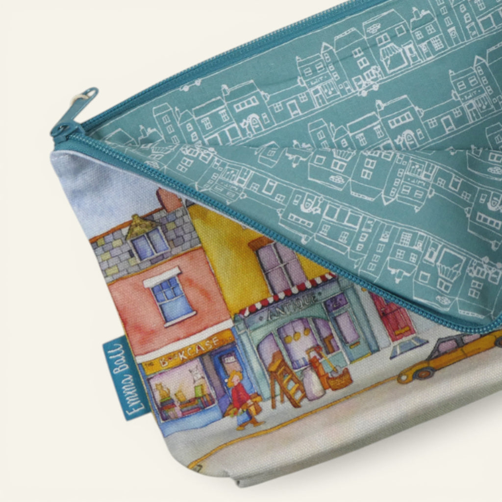Zipped Pouch - Market Street by Emma Ball. Craft Storage case
