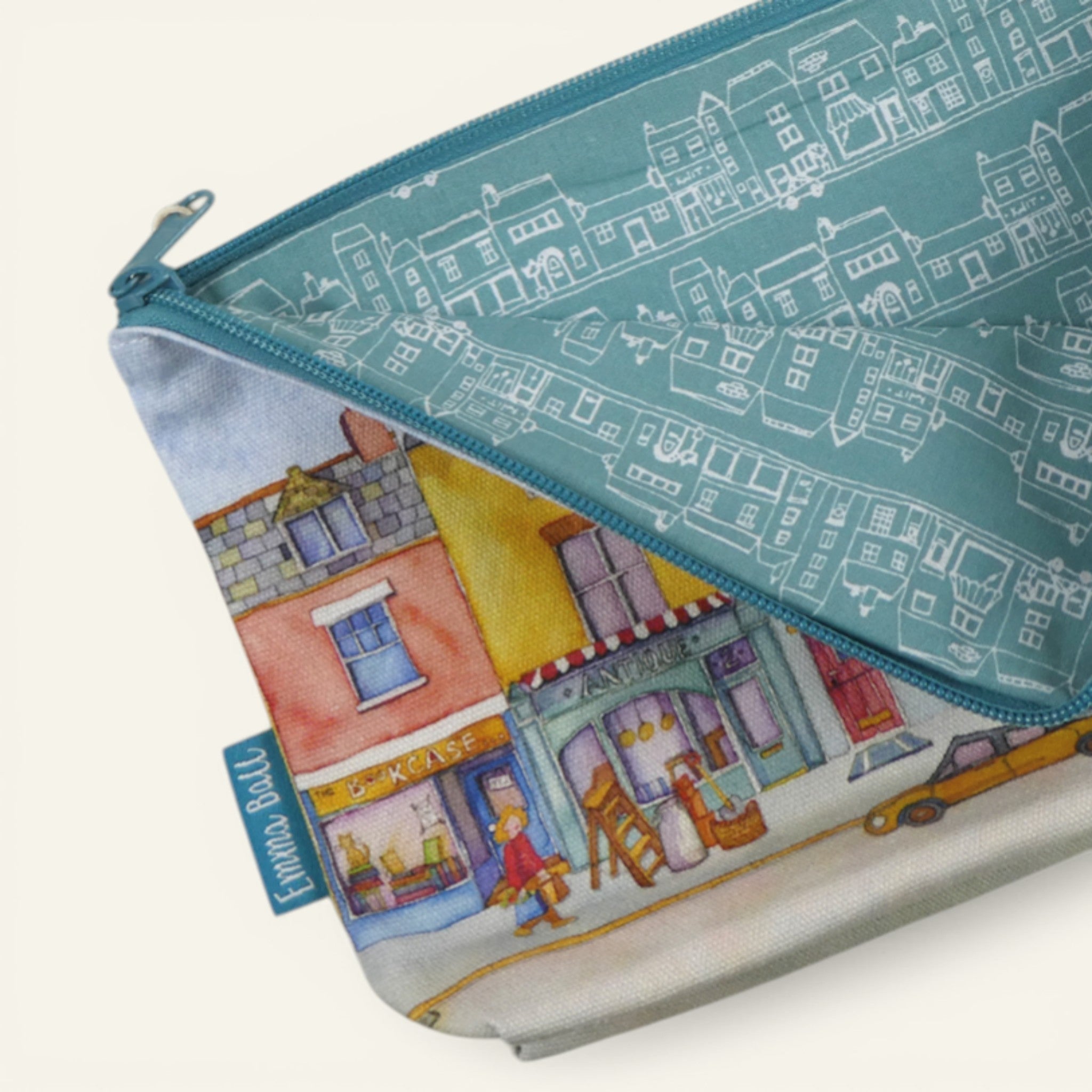 Zipped Pouch - Market Street by Emma Ball. Craft Storage case