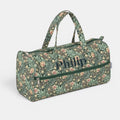 Personalised Morris Green Knitting Bag – Cotton Yarn Storage with Zip Pocket & Handles