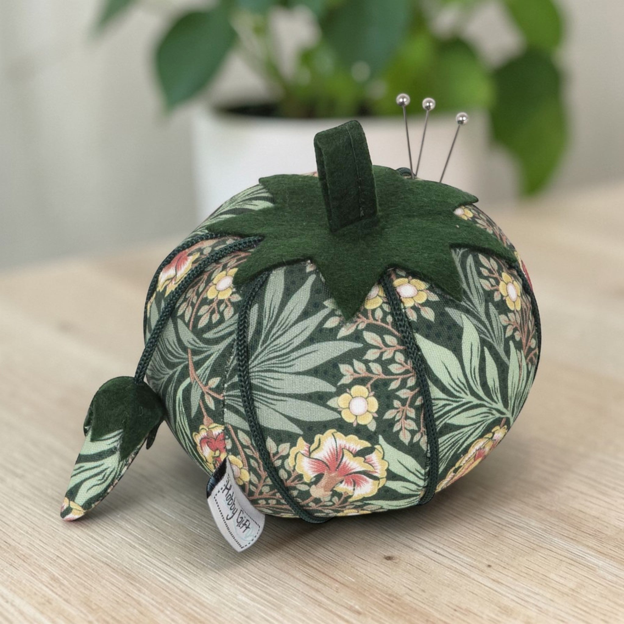 Morris Green Tomato Pincushion Floral Sewing Pin Cushion