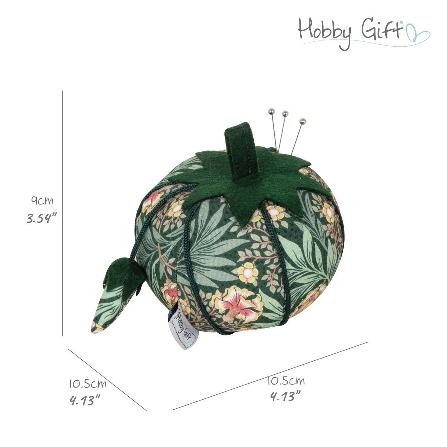 Morris Green Tomato Pincushion Floral Sewing Pin Cushion