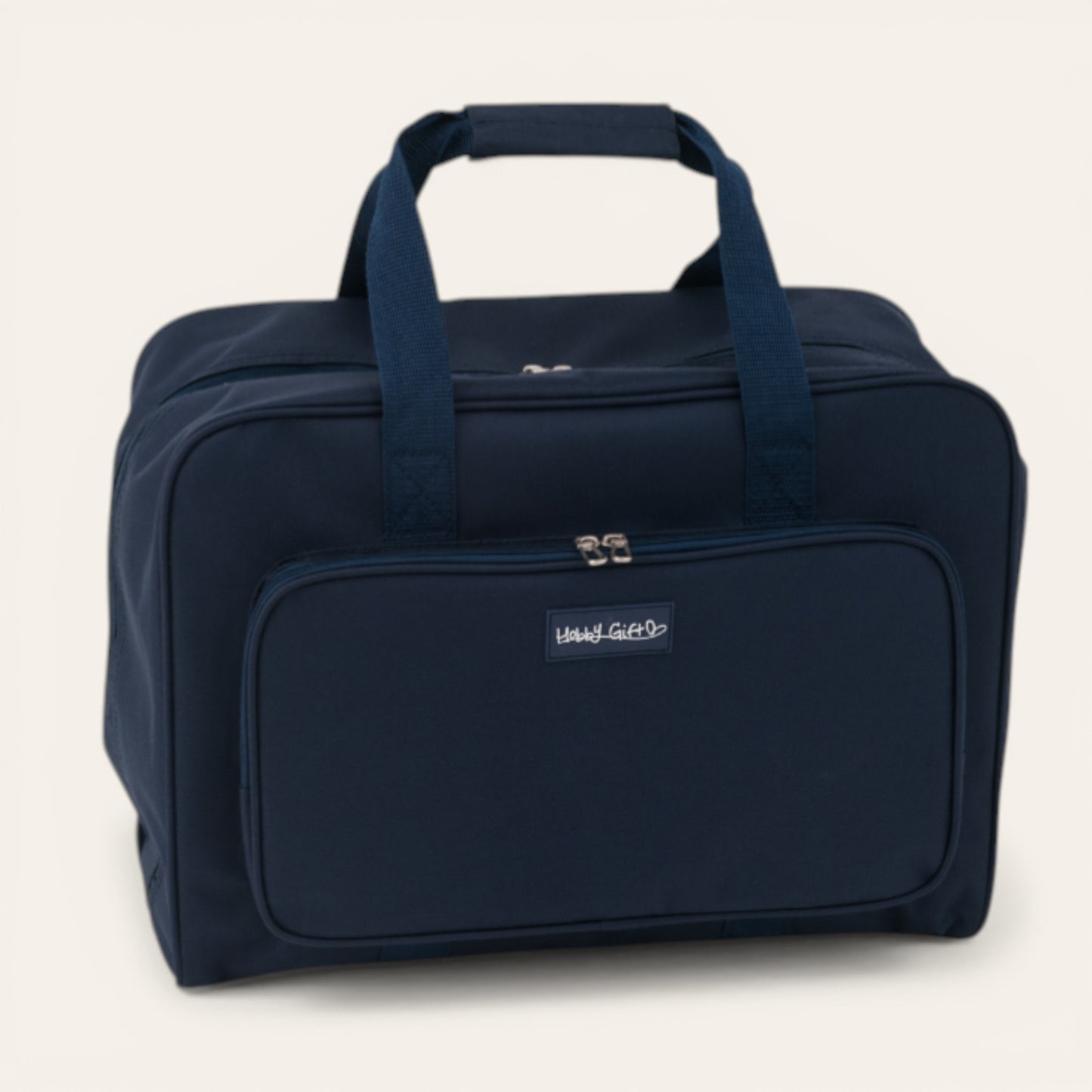 Navy Sewing Machine Carry Case Bag – Padded Storage with Front Pocket – Heavy Duty Polyester